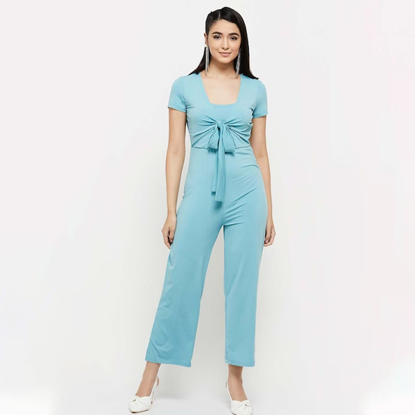 Square Neck Basic Jumpsuit